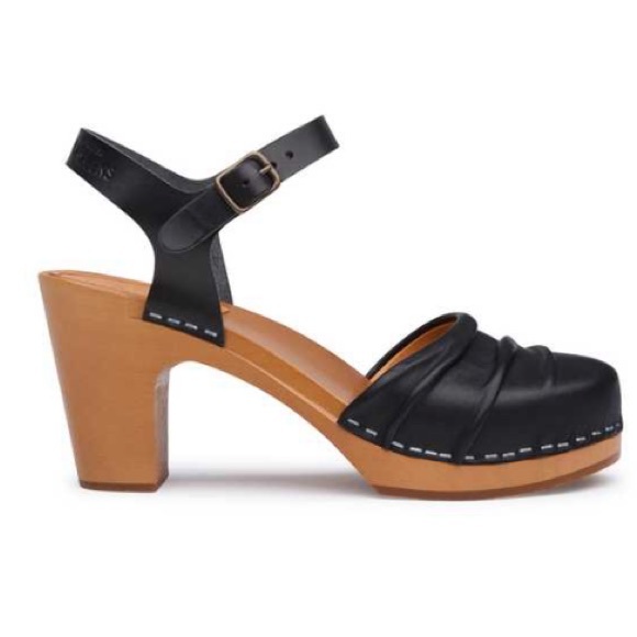 Swedish Hasbeens Wrinkled Black Sandal Best Style🌈 ♥️ - Picture 2 of 10